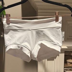 Women's White Athletic Shorts